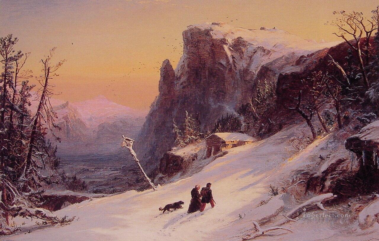 Winter in Switzerland Jasper Francis Cropsey Oil Paintings